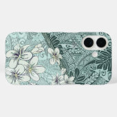 Hawaiian Seafoam Tapa en Plumeria telefoonhoesje Case-Mate iPhone Case (Achterkant (horizontaal))
