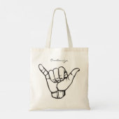 Hawaiian Shaka Brah Wave Thunder_Cov Tote Bag (Achterkant)