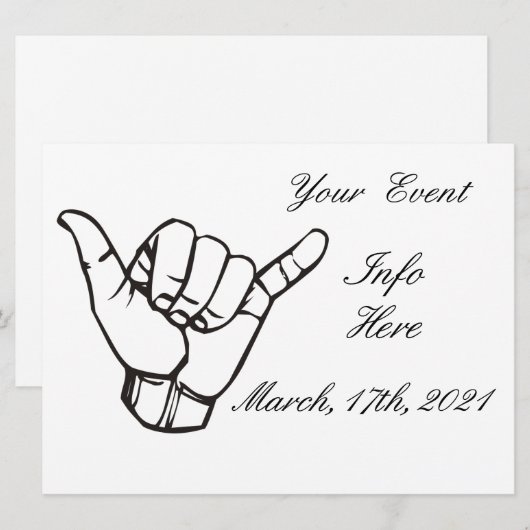 Hawaiian Shaka Brah Wave Thunder_Cove (Voorkant / Achterkant)