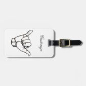 Hawaiian Shaka Brah Wave Thunder_Cove Bagagelabel (Voorkant horizontaal)