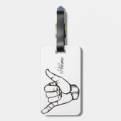 Hawaiian Shaka Brah Wave Thunder_Cove Bagagelabel (Achterkant verticaal)