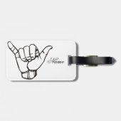 Hawaiian Shaka Brah Wave Thunder_Cove Bagagelabel (Achterkant horizontaal)