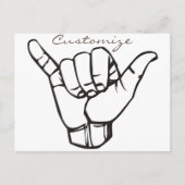 Hawaiian Shaka Brah Wave Thunder_Cove Briefkaart (Voorkant)