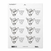 Hawaiian Shaka Brah Wave Thunder_Cove Etiket (Full Sheet)