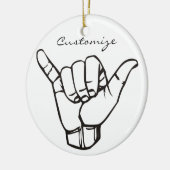 Hawaiian Shaka Brah Wave Thunder_Cove Keramisch Ornament (Links)