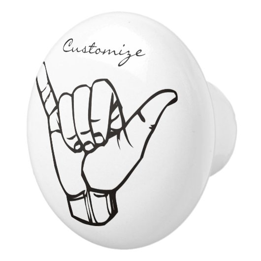 Hawaiian Shaka Brah Wave Thunder_Cove Keramische Knop (Rechts)