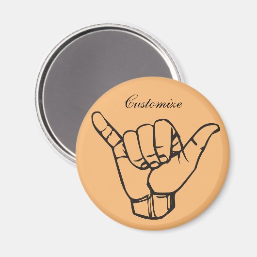 Hawaiian Shaka Brah Wave Thunder_Cove Magneet (Voorkant / Achterkant)