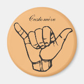 Hawaiian Shaka Brah Wave Thunder_Cove Magneet (Voorkant)