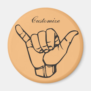 Hawaiian Shaka Brah Wave Thunder_Cove Magneet