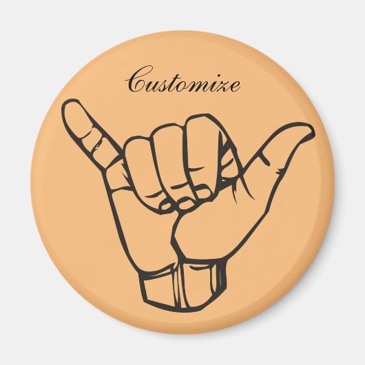 Hawaiian Shaka Brah Wave Thunder_Cove Magneet (Voorkant)