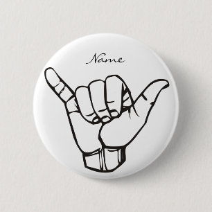 Hawaiian Shaka Brah Wave Thunder_Cove Ronde Button 5,7 Cm