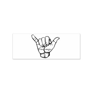 Hawaiian Shaka Brah Wave Thunder_Cove Rubberstempel