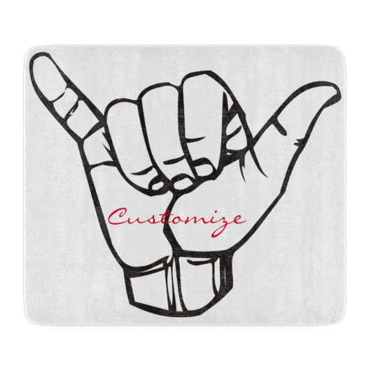 Hawaiian Shaka Brah Wave Thunder_Cove Snijplank (Voorkant)