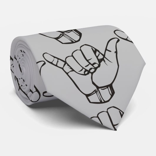 Hawaiian Shaka Brah Wave Thunder_Cove Stropdas (Opgerold)