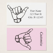 Hawaiian Shaka Brah Wave Thunder_Cove Visitekaartje (Voorkant /achterkant)