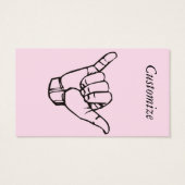 Hawaiian Shaka Brah Wave Thunder_Cove Visitekaartje (Achterkant)