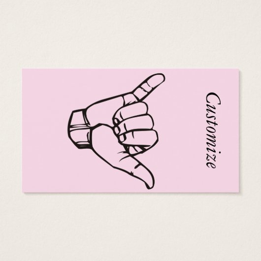 Hawaiian Shaka Brah Wave Thunder_Cove Visitekaartje (Achterkant)