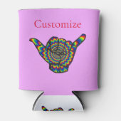 Hawaiian Shaka Psychedelic Thunder_Cove Blikjeskoeler (Voorkant)