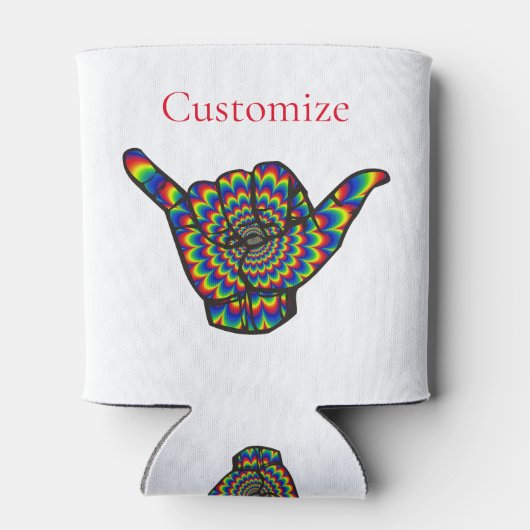 Hawaiian Shaka Psychedelic Thunder_Cove Blikjeskoeler (Achterkant)