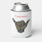 Hawaiian Shaka Psychedelic Thunder_Cove Blikjeskoeler (Blikje Achterkant)