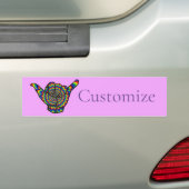 Hawaiian Shaka Psychedelic Thunder_Cove Bumpersticker (Op auto)
