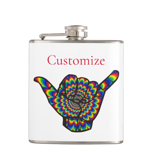 Hawaiian Shaka Psychedelic Thunder_Cove Heupfles (Voorkant)