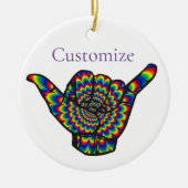 Hawaiian Shaka Psychedelic Thunder_Cove Keramisch Ornament (Voorkant)