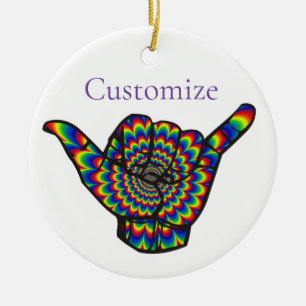 Hawaiian Shaka Psychedelic Thunder_Cove Keramisch Ornament