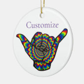 Hawaiian Shaka Psychedelic Thunder_Cove Keramisch Ornament (Links)