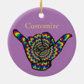 Hawaiian Shaka Psychedelic Thunder_Cove Keramisch Ornament (Achterkant)