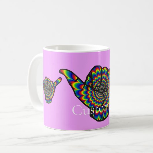 Hawaiian Shaka Psychedelic Thunder_Cove Koffiemok (Voorkant links)