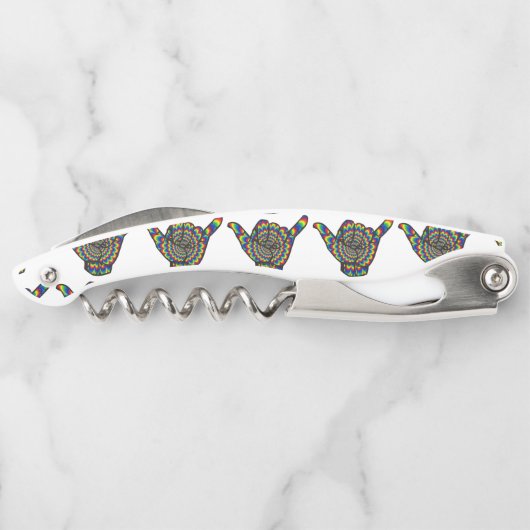 Hawaiian Shaka Psychedelic Thunder_Cove Kurkentrekker (Achterkant)