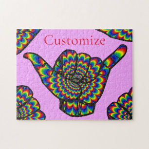 Hawaiian Shaka Psychedelic Thunder_Cove Legpuzzel