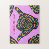 Hawaiian Shaka Psychedelic Thunder_Cove Legpuzzel (Verticaal)