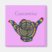 Hawaiian Shaka Psychedelic Thunder_Cove Magneet (Voorkant)