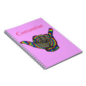 Hawaiian Shaka Psychedelic Thunder_Cove Notitieboek (Rechterzijde)