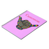 Hawaiian Shaka Psychedelic Thunder_Cove Notitieboek (Linkerzijde)