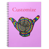 Hawaiian Shaka Psychedelic Thunder_Cove Notitieboek (Voorkant)