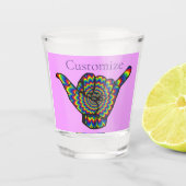 Hawaiian Shaka Psychedelic Thunder_Cove Shot Glas (Voorkant)