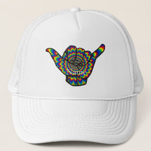 Hawaiian Shaka Psychedelic Thunder_Cove Trucker Pet
