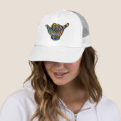 Hawaiian Shaka Psychedelic Thunder_Cove Trucker Pet (In situ)