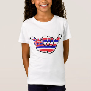 Hawaiian Shaka staat vlag eiland keten meisjes t-s T-shirt
