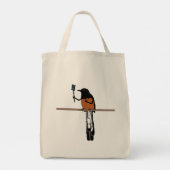 Hawaiian Shama Bird Selfie Tote Bag (Achterkant)
