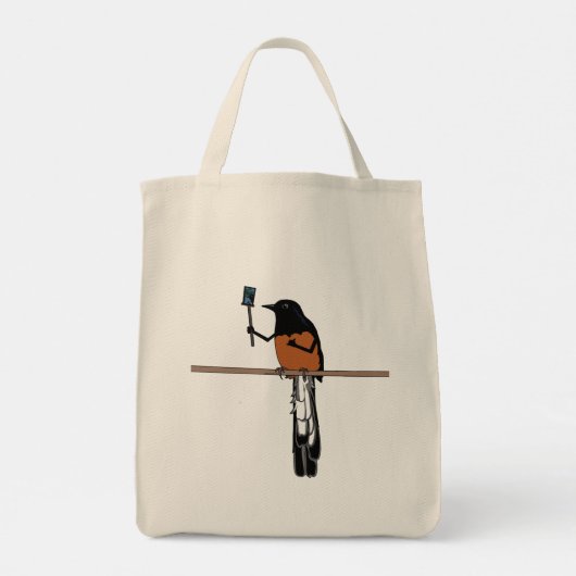 Hawaiian Shama Bird Selfie Tote Bag (Achterkant)