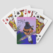 Hawaiian Shama Bird speelt ukulele Pokerkaarten (Achterkant)