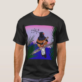Hawaiian Shama Bird speelt ukulele T-shirt