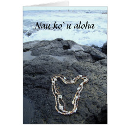 Hawaiian Shell Heart Love Card