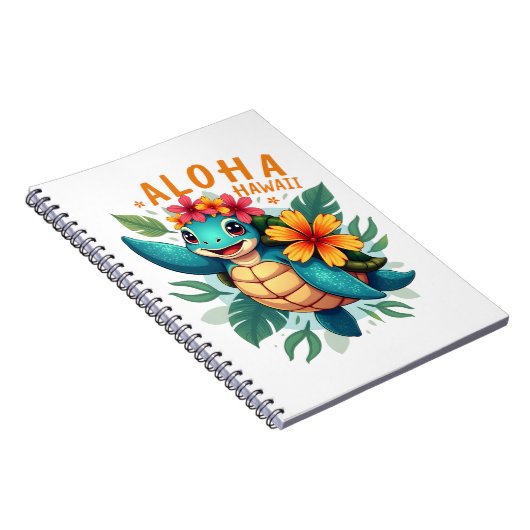 Hawaiian-Shirt Aloha Hawaii Zee Schildpad Meisje V Notitieboek (Rechterzijde)