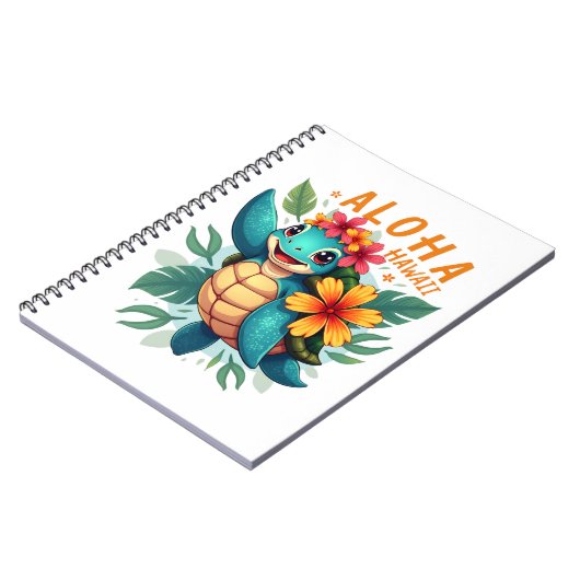 Hawaiian-Shirt Aloha Hawaii Zee Schildpad Meisje V Notitieboek (Linkerzijde)