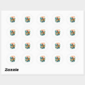 Hawaiian-Shirt Aloha Hawaii Zee Schildpad Meisje V Ronde Sticker (Vel)